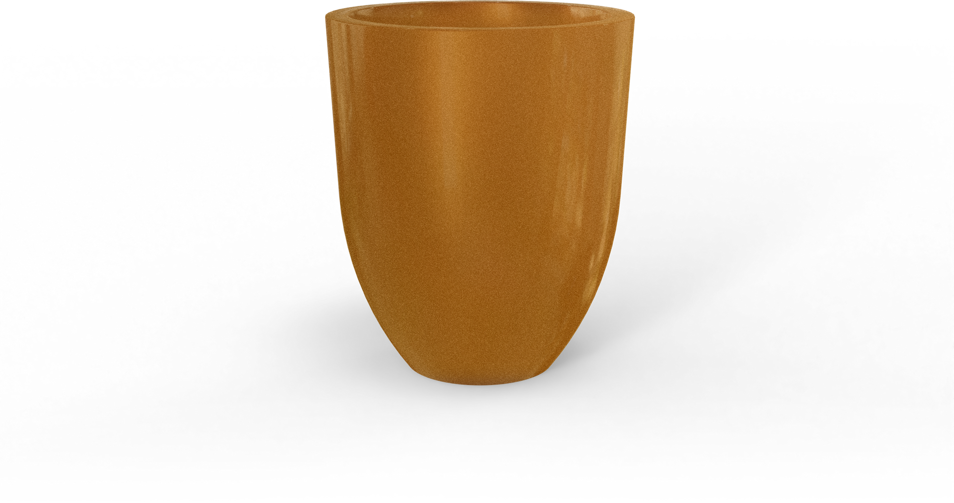 Valencia Round Fiberglass Planter in Metallic Bronze