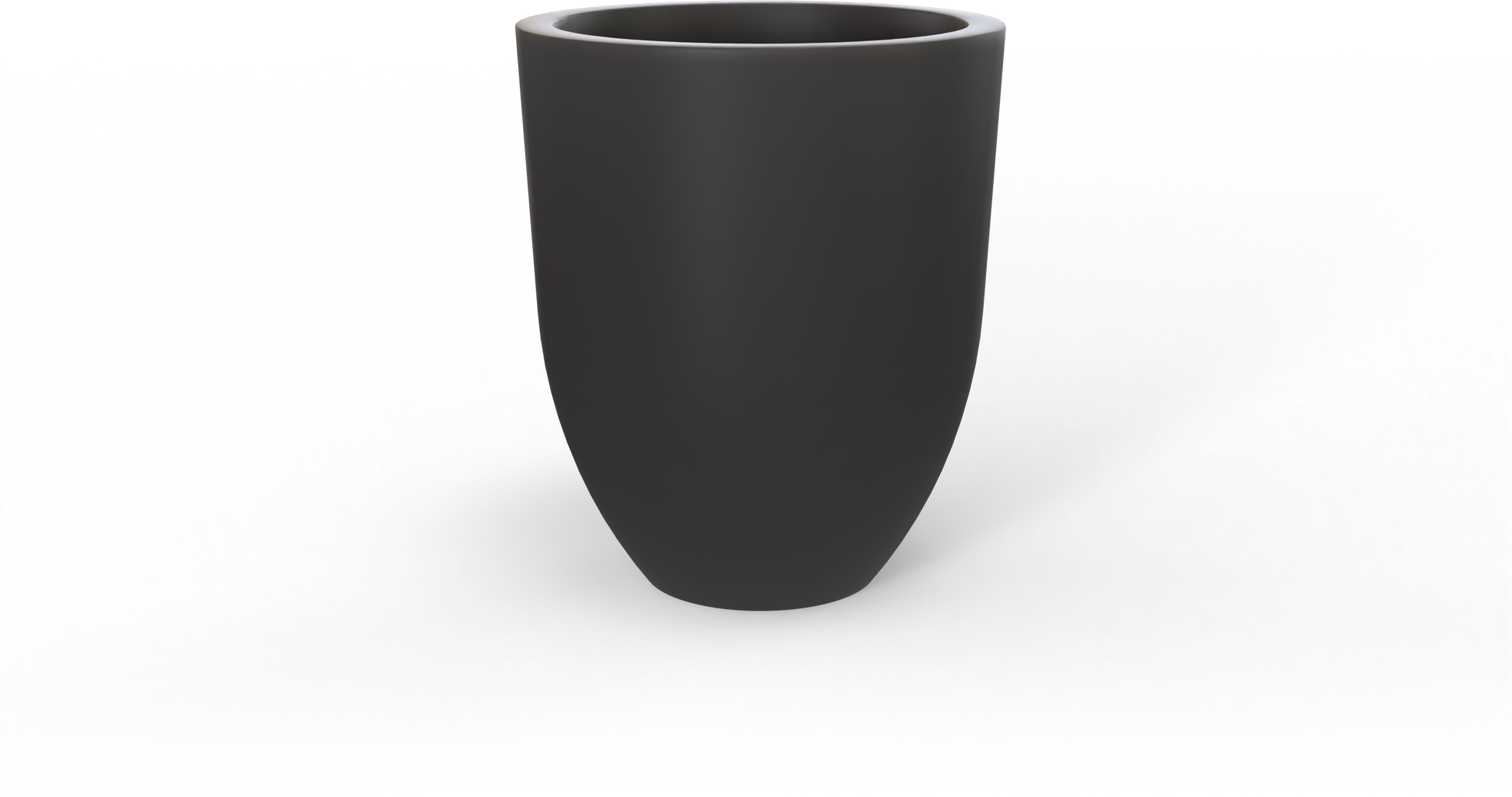 Valencia Round Fiberglass Planter in Matte Charcoal