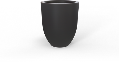 Valencia Round Fiberglass Planter in Matte Charcoal