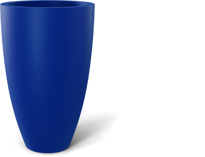 Brannan Round Fiberglass Planter in Matte Cobalt Blue