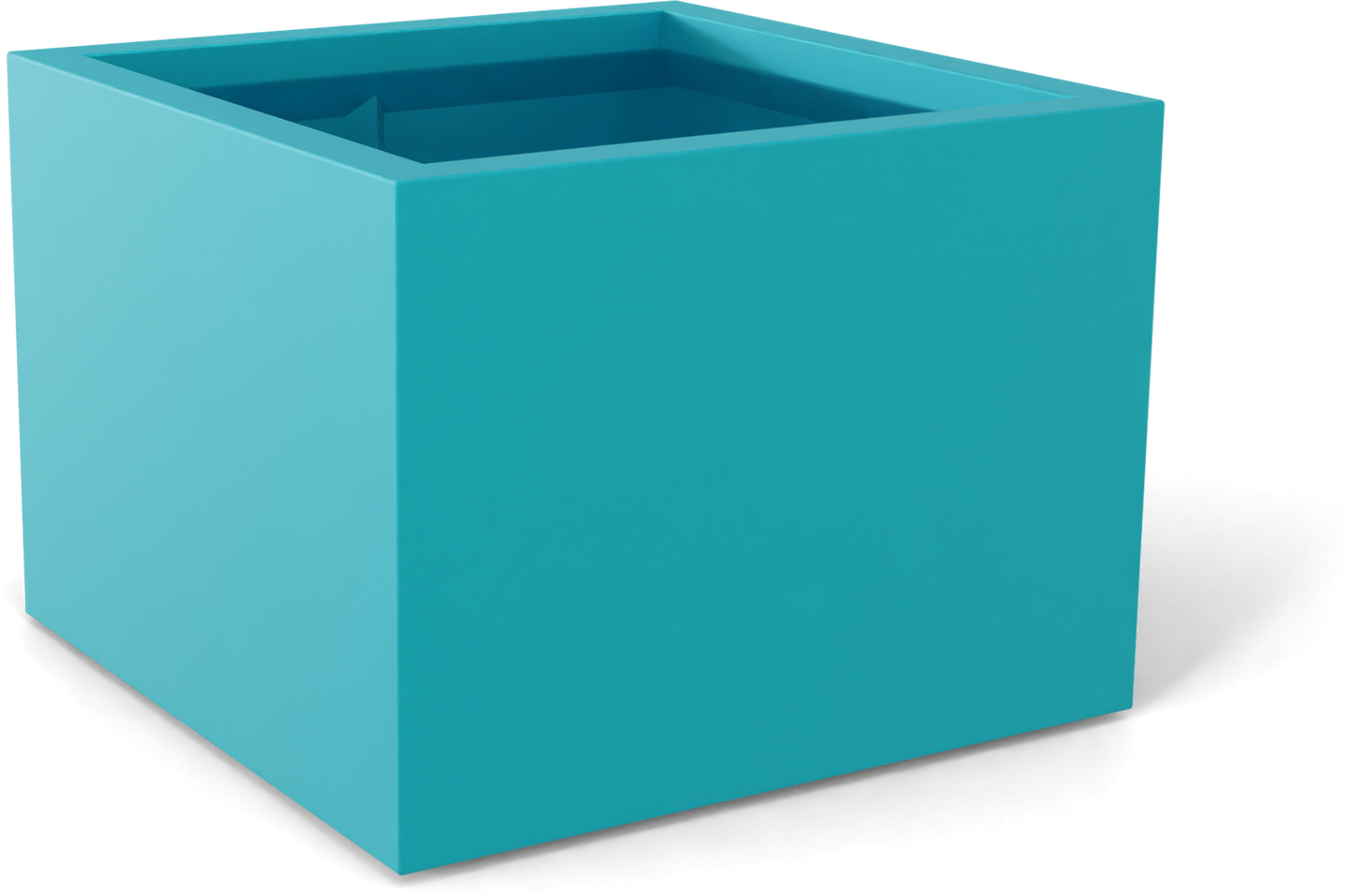 Torino Rectangular Fiberglass Planter in Satin Seafoam Green