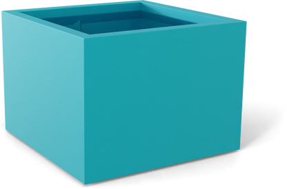 Torino Rectangular Fiberglass Planter in Satin Seafoam Green