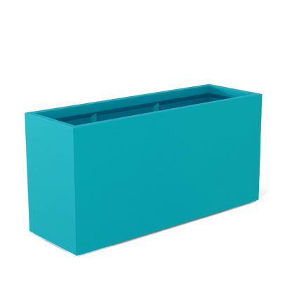 Tolga Rectangular Fiberglass Planter in Satin Seafoam Green