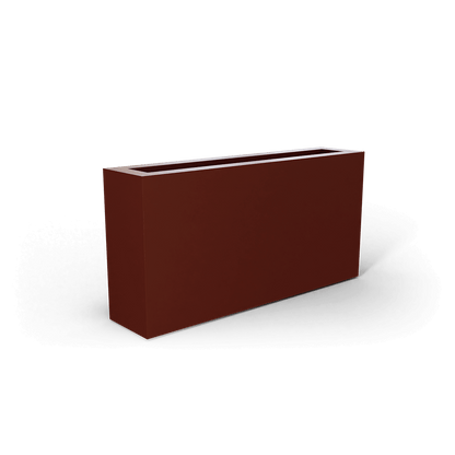 Camoux Rectangular Fiberglass Planter in Matte Terra Cotta