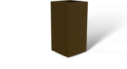 Potsdam Rectangular Fiberglass Planter in Matte Dark Brown