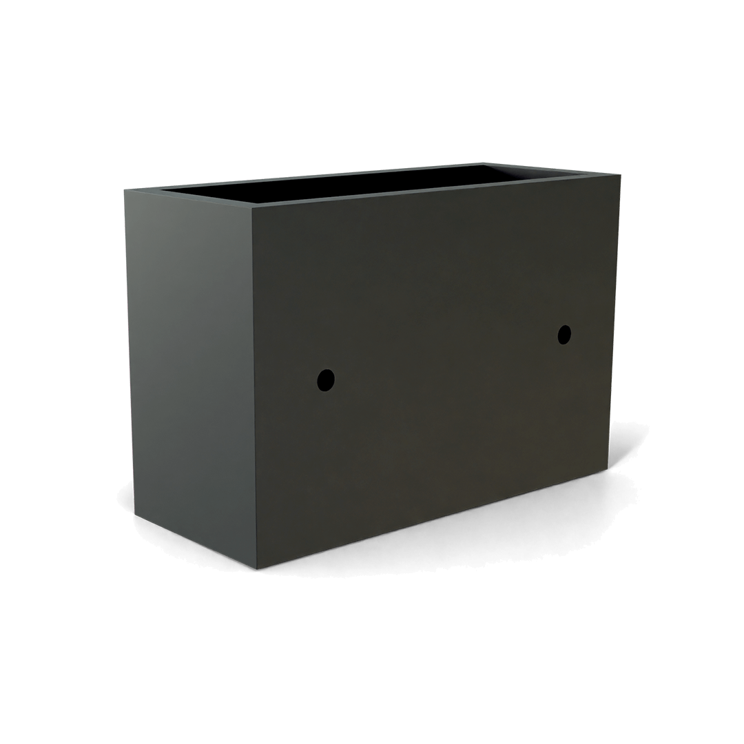 Nile Wall Planter Fiberglass Planter in Matte Charcoal