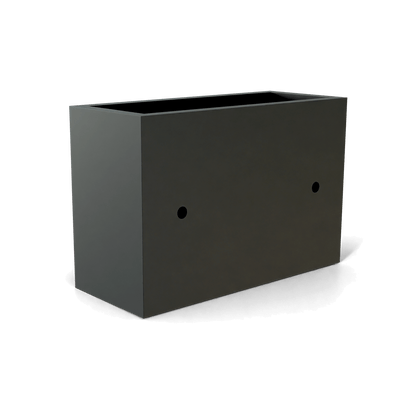 Nile Wall Planter Fiberglass Planter in Matte Charcoal