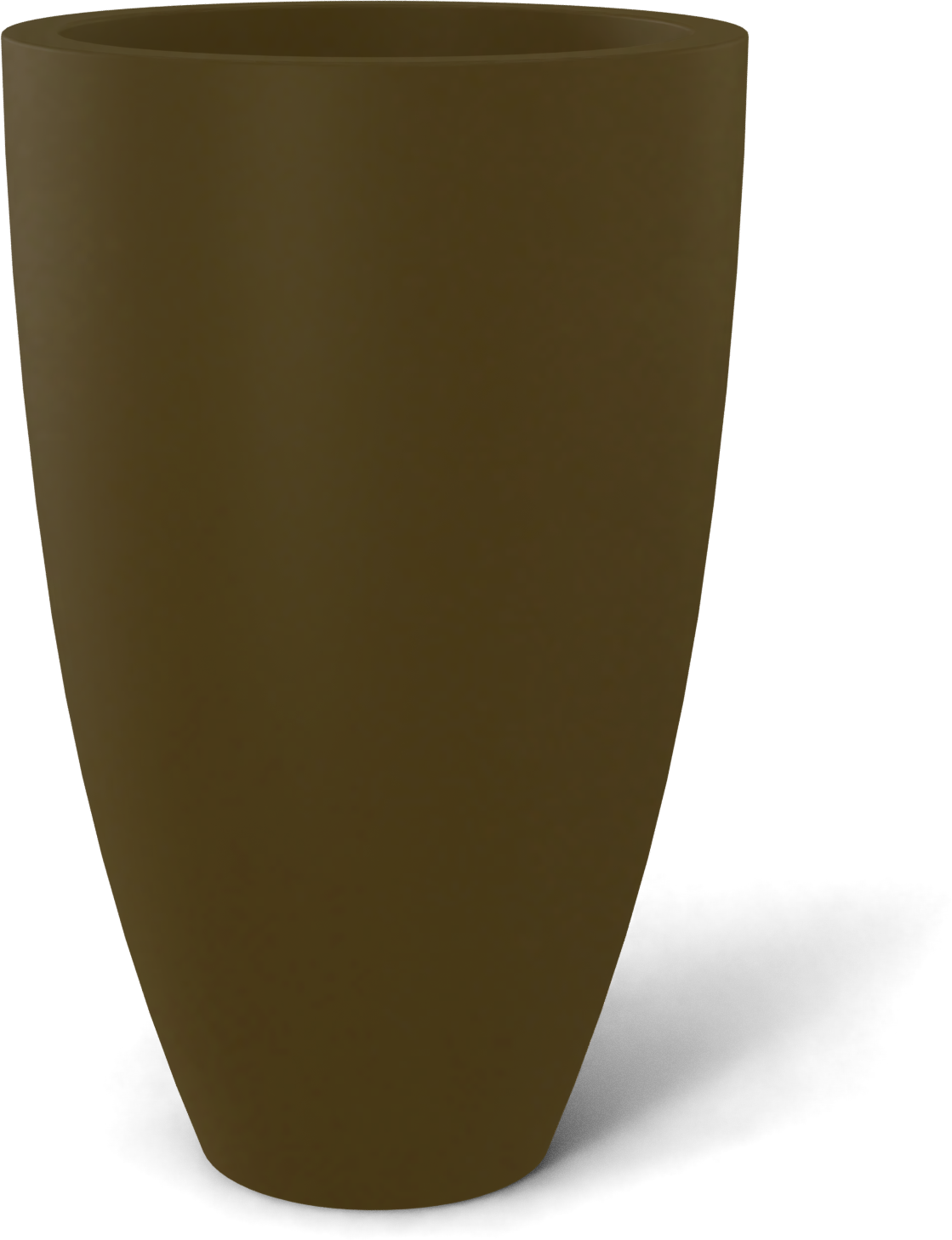 Brannan Round Fiberglass Planter in Matte Bronze