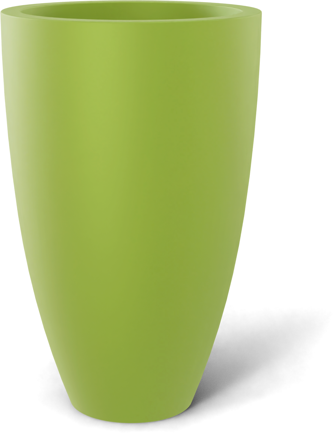 Brannan Round Fiberglass Planter in Satin Green