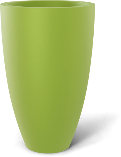 Brannan Round Fiberglass Planter in Satin Green