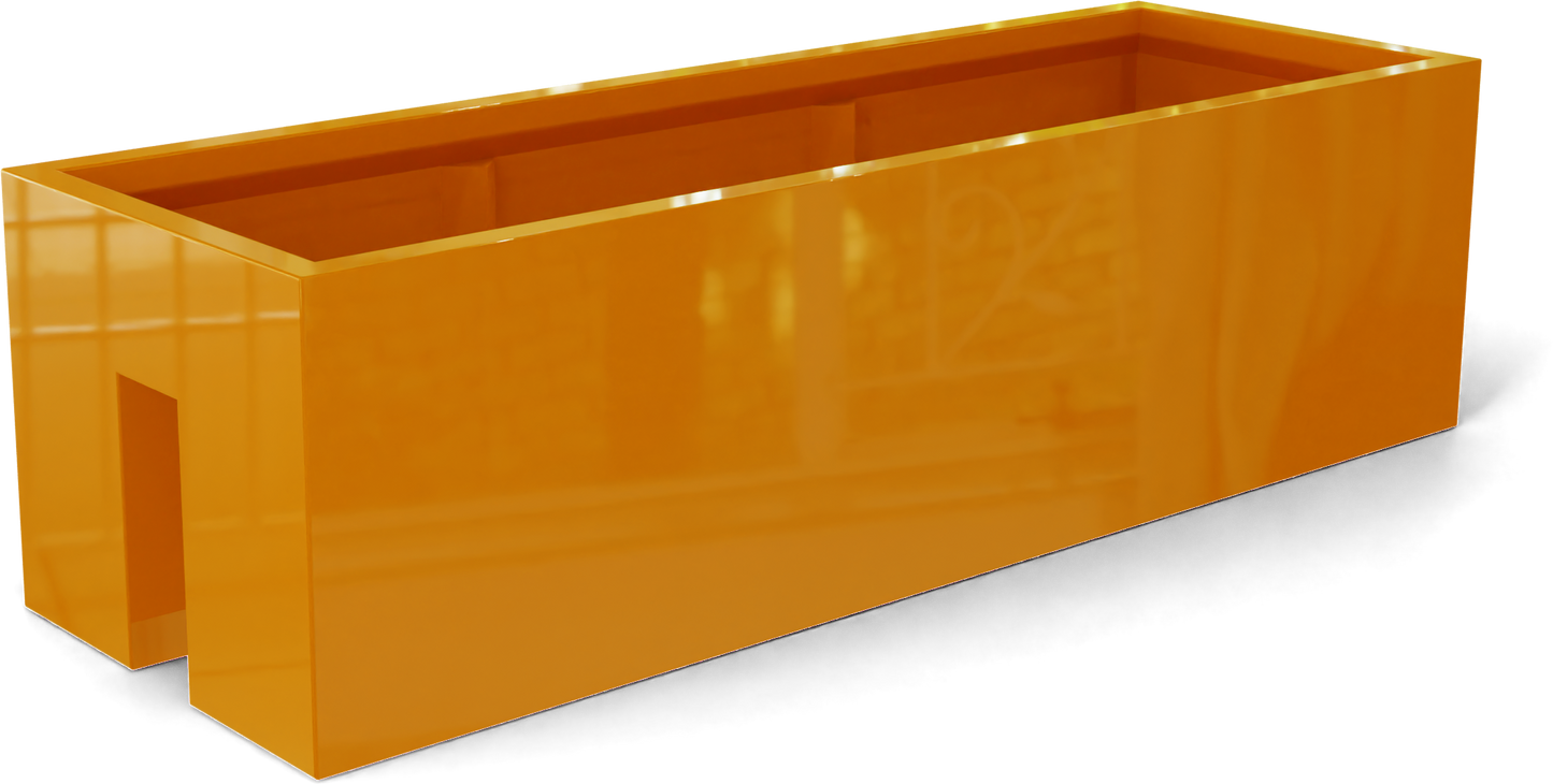 Tiergarden Fiberglass Planter in Gloss Tangerine