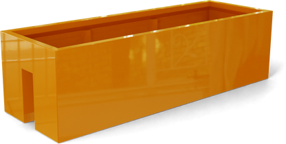 Tiergarden Fiberglass Planter in Gloss Tangerine
