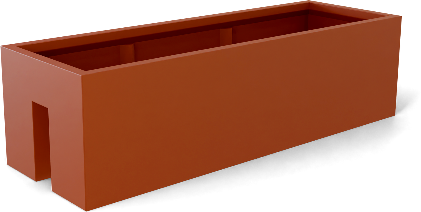 Tiergarden Fiberglass Planter in Matte Terra Cotta