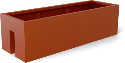 Tiergarden Fiberglass Planter in Matte Terra Cotta