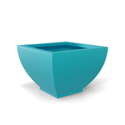 Kathryn Square Fiberglass Planter in Satin Seafoam Green
