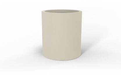 Rio Grande Round Fiberglass Planter in Satin Beige
