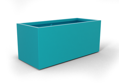 Badalona Rectangular Fiberglass Planter in Satin Seafoam Green