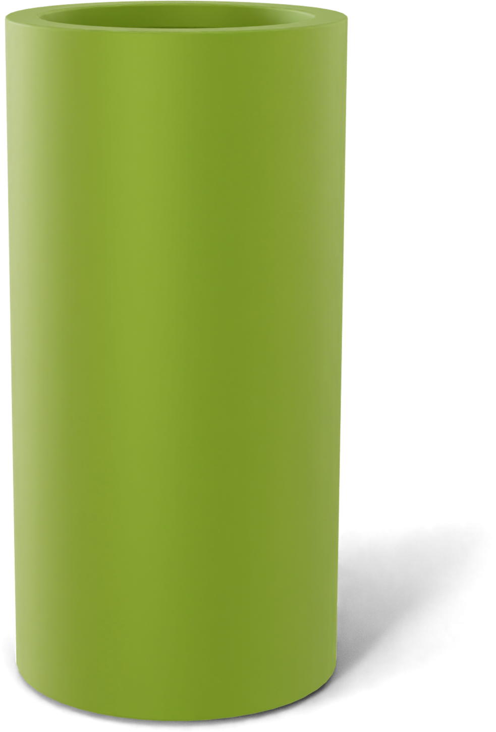 Corry Round Fiberglass Planter in Satin Green