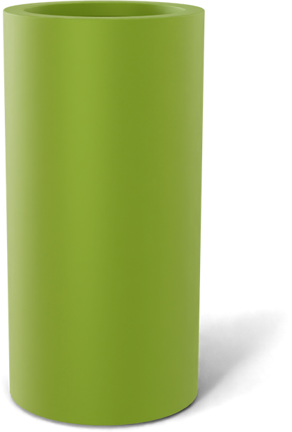 Corry Round Fiberglass Planter in Satin Green