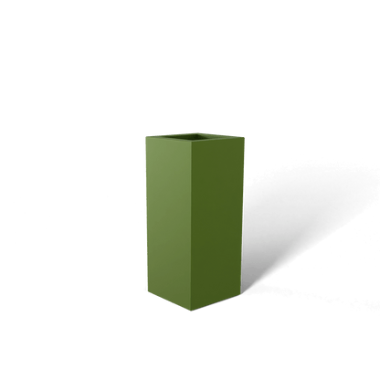 Milano Rectangular Fiberglass Planter in Satin Green
