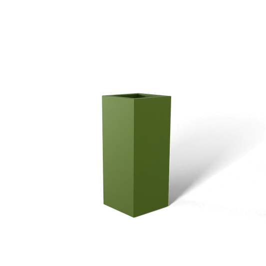 Milano Rectangular Fiberglass Planter in Satin Green