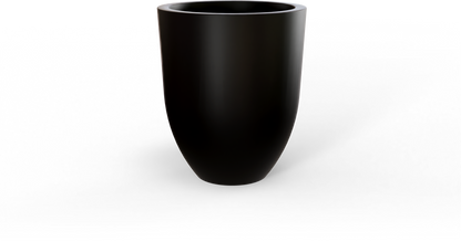 Valencia Round Fiberglass Planter in Matte Black
