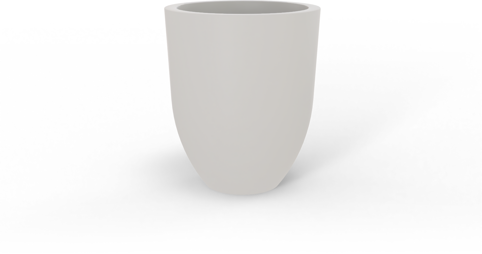 Valencia Round Fiberglass Planter in Matte Cement Grey
