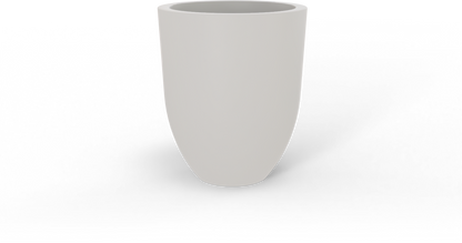 Valencia Round Fiberglass Planter in Matte Cement Grey