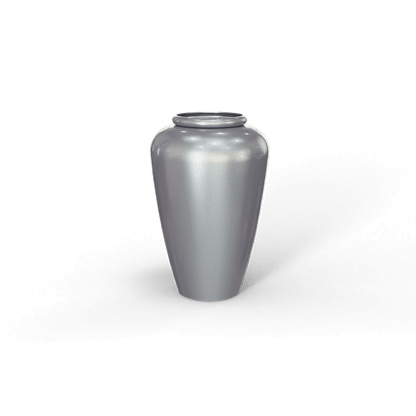 Bara Jar Jar Fiberglass Planter in Metallic Silver