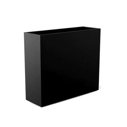 Perth Rectangular Fiberglass Planter in Matte Black