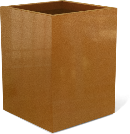 Brisbane Rectangular Fiberglass Planter in Metallic Bronze