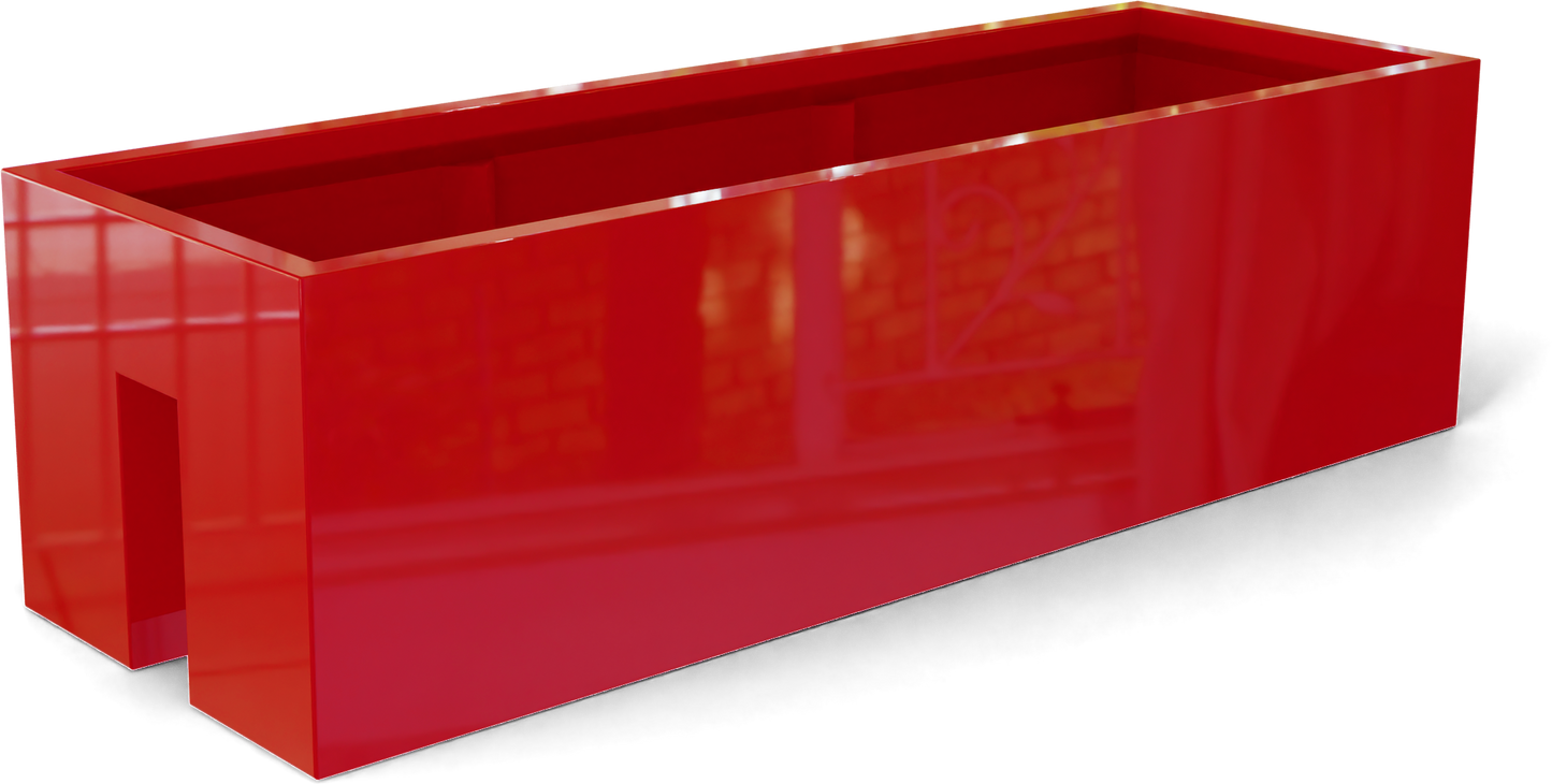 Tiergarden Fiberglass Planter in Gloss Red