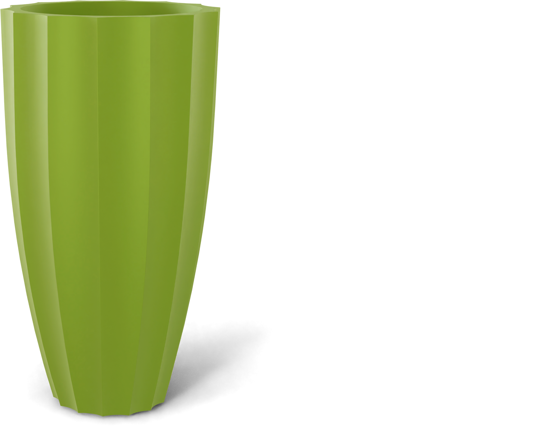 San Jose Round Fiberglass Planter in Satin Green