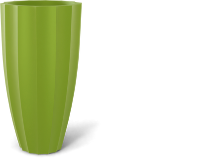 San Jose Round Fiberglass Planter in Satin Green