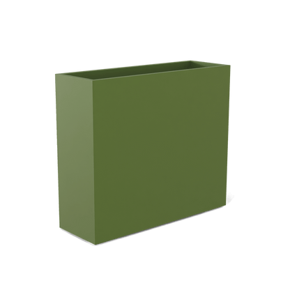 Perth Rectangular Fiberglass Planter in Satin Green