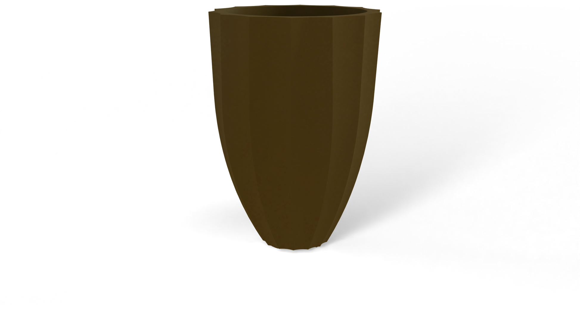 Alicante Round Fiberglass Planter in Gloss Eggplant