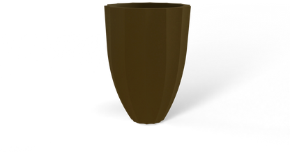 Alicante Round Fiberglass Planter in Gloss Eggplant