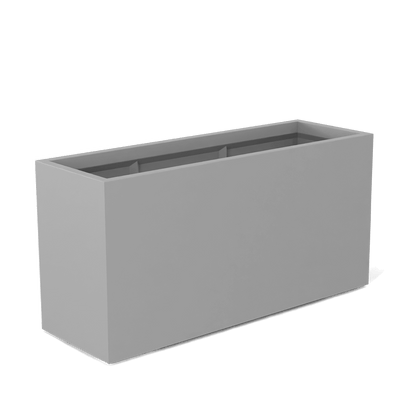 Tolga Rectangular Fiberglass Planter in Matte Cement Grey