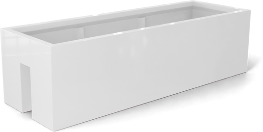Tiergarden Fiberglass Planter in Gloss Bright White