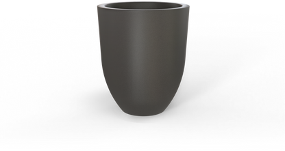 Valencia Round Fiberglass Planter in Matte Gunmetal