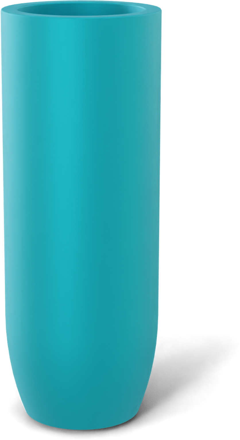 Saint Tropez Round Fiberglass Planter in Satin Seafoam Green