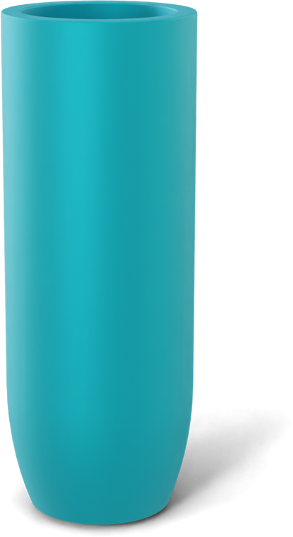 Saint Tropez Round Fiberglass Planter in Satin Seafoam Green