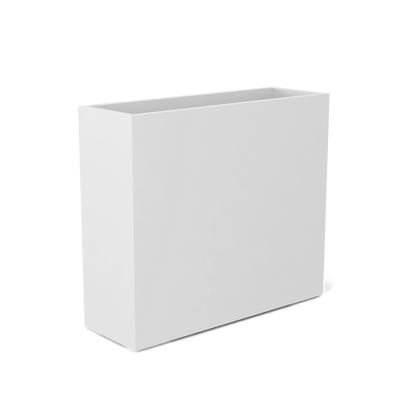 Perth Rectangular Fiberglass Planter in Matte Bright White