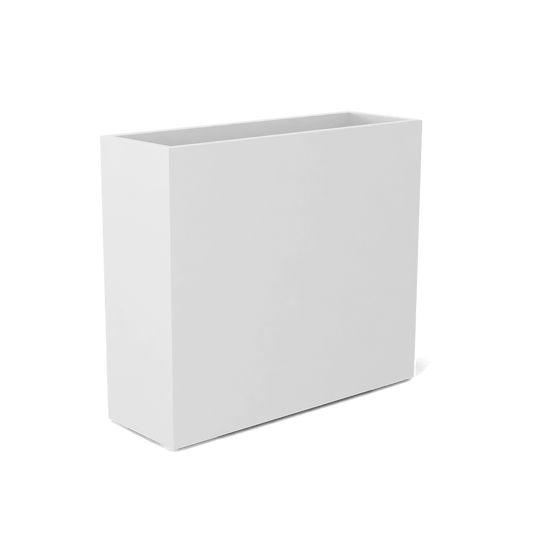Perth Rectangular Fiberglass Planter in Matte Bright White