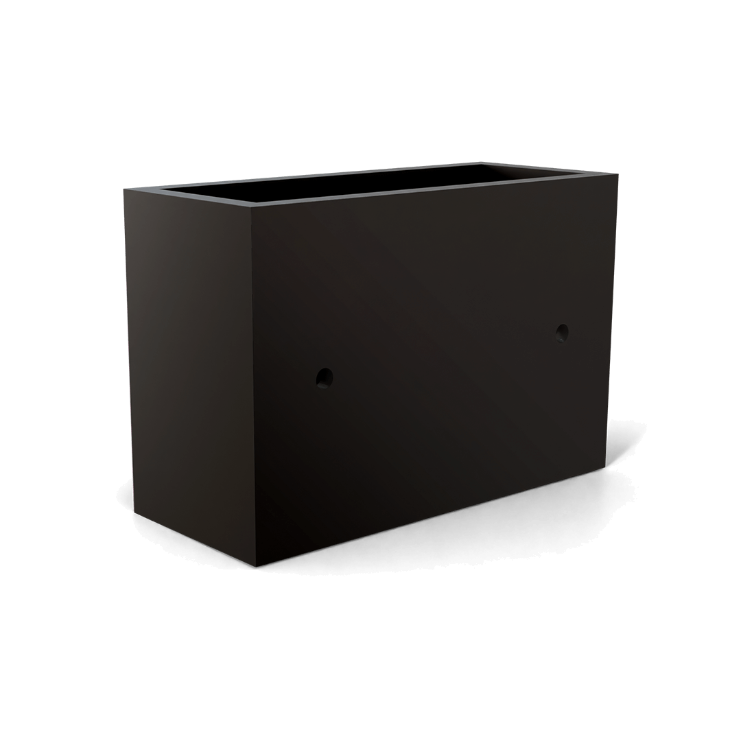 Nile Wall Planter Fiberglass Planter in Matte Black