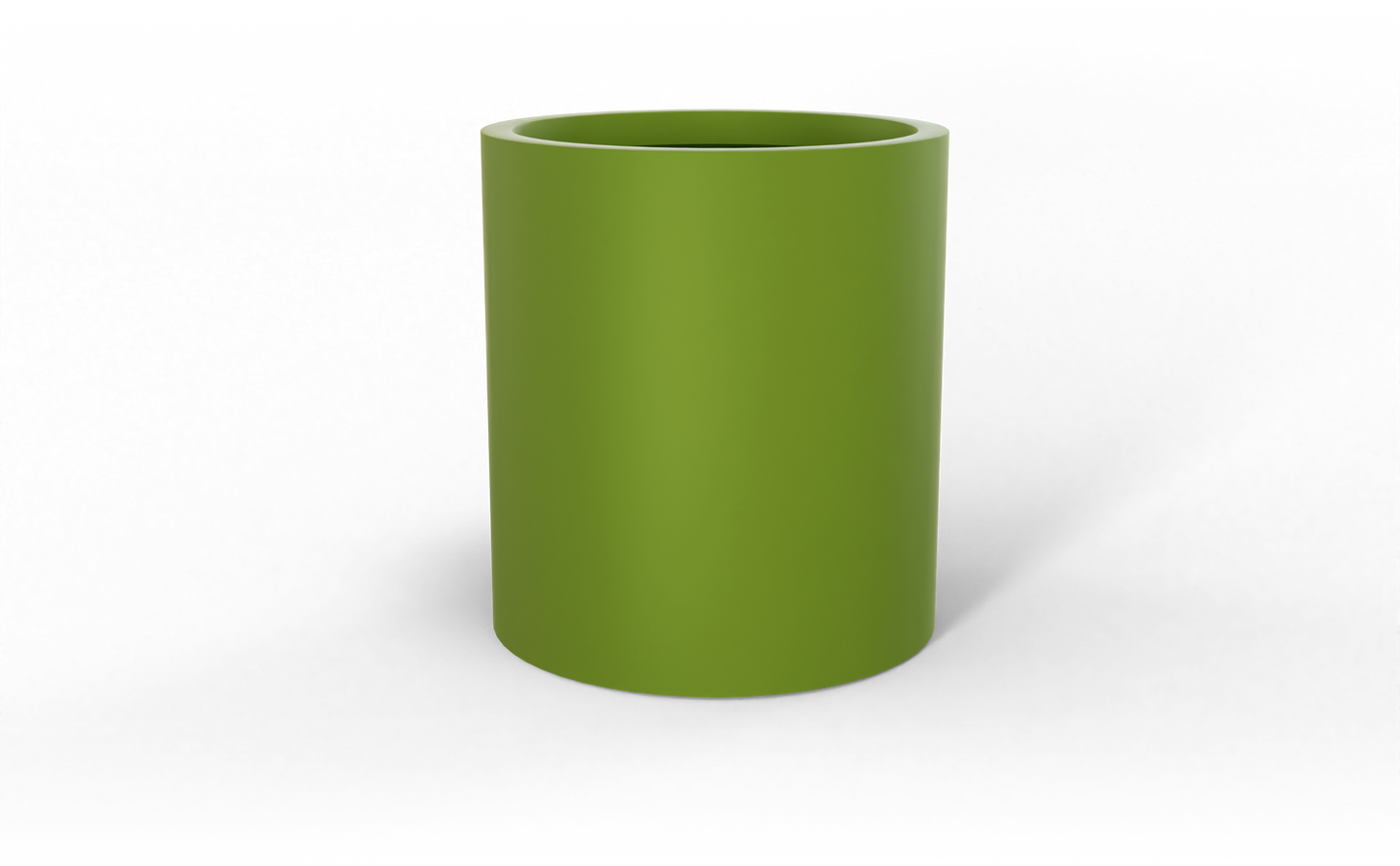 Rio Grande Round Fiberglass Planter in Satin Green