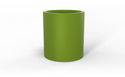 Rio Grande Round Fiberglass Planter in Satin Green