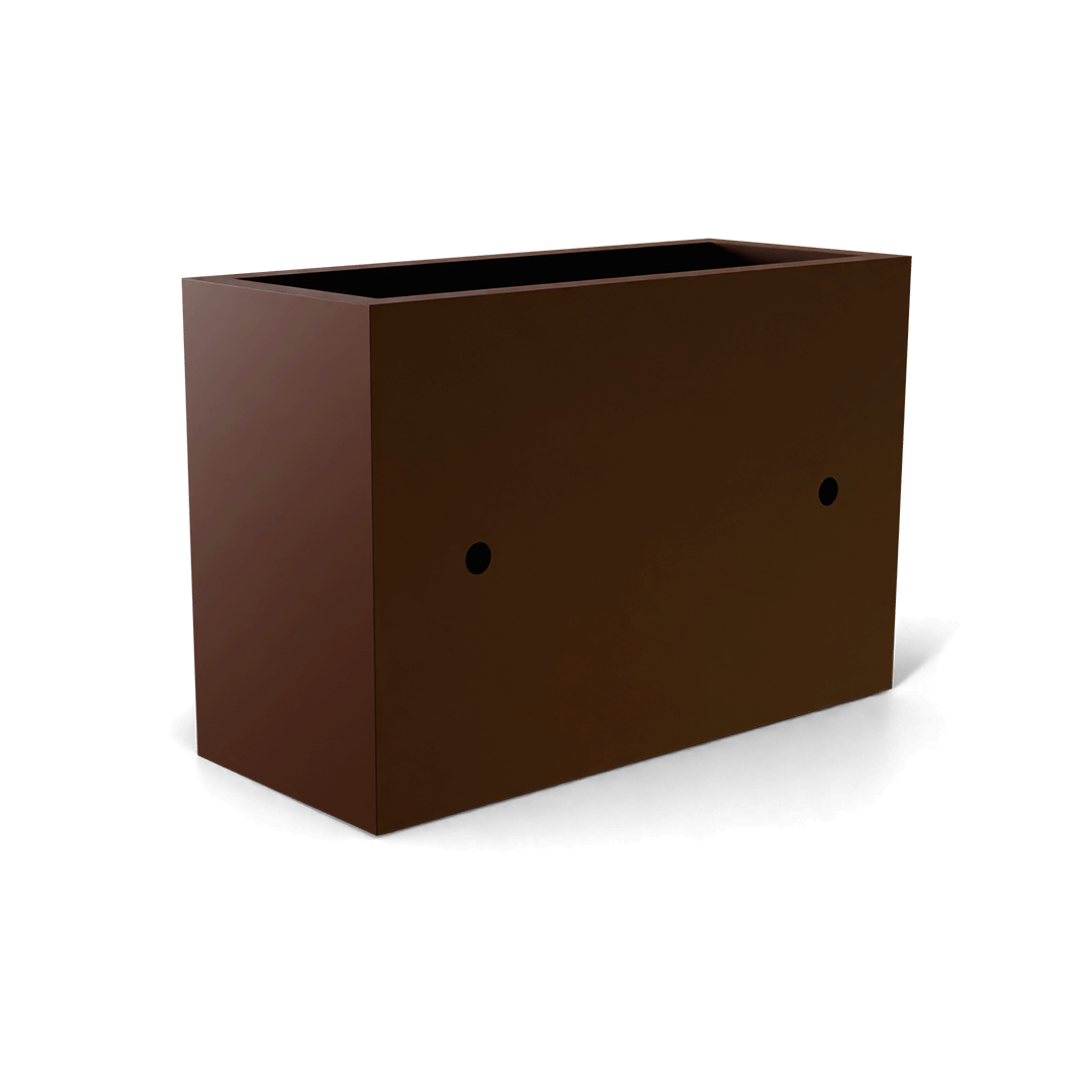 Nile Wall Planter Fiberglass Planter in Matte Dark Brown