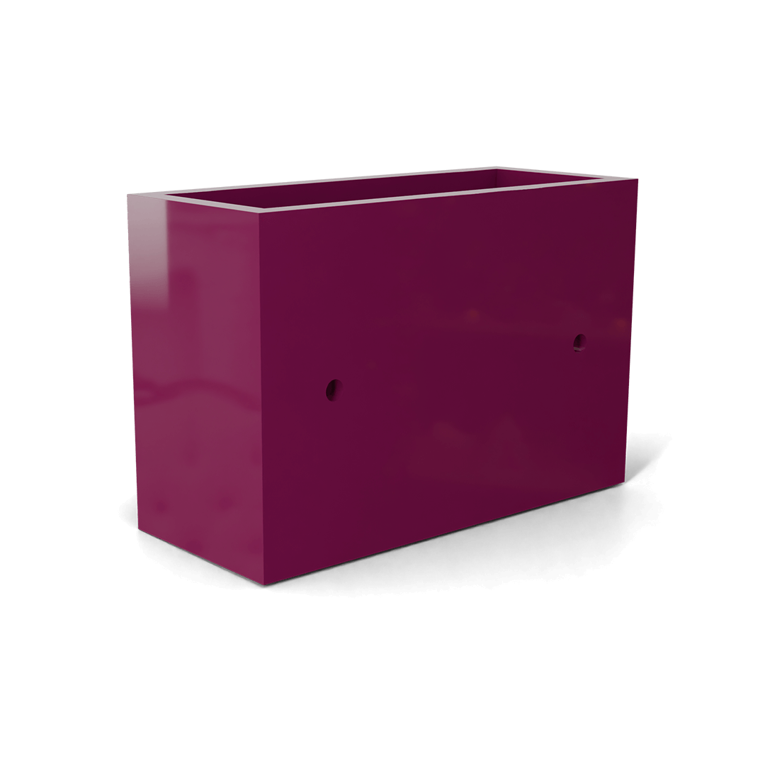 Nile Wall Planter Fiberglass Planter in Gloss Eggplant