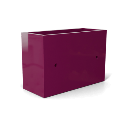 Nile Wall Planter Fiberglass Planter in Gloss Eggplant